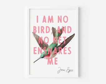 Charlotte Brontë - Jane Eyre - art print (framed or unframed)