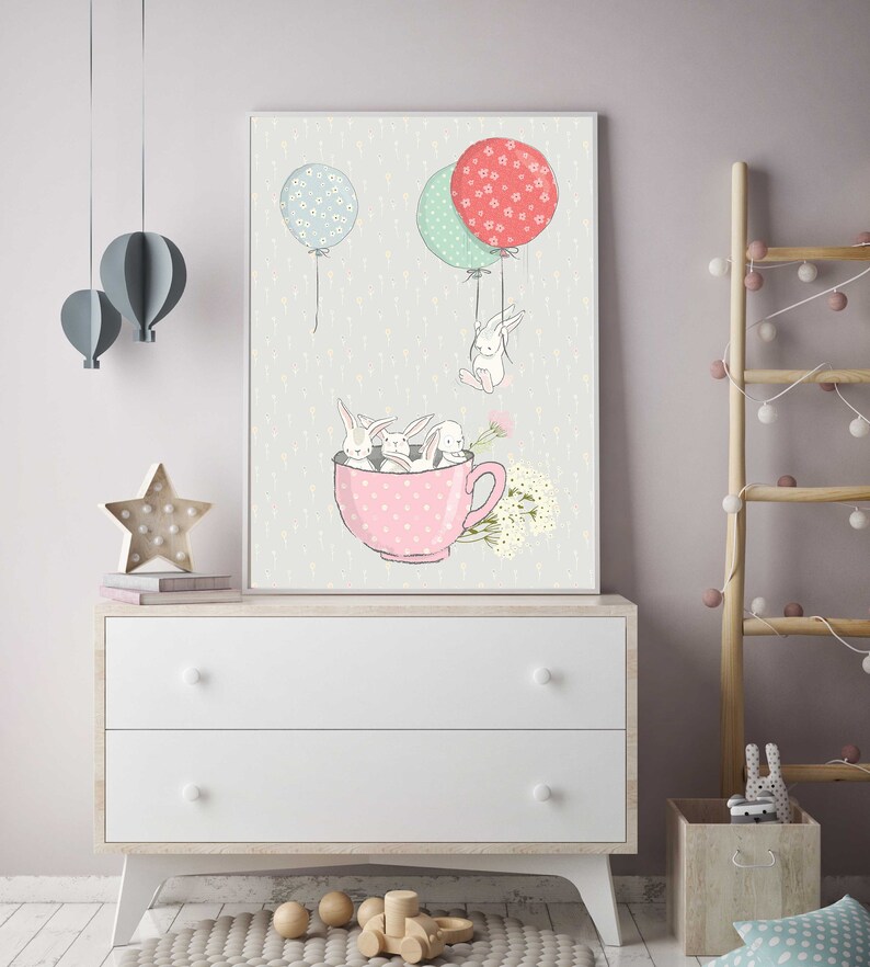 Bunnies nursery instant digital download