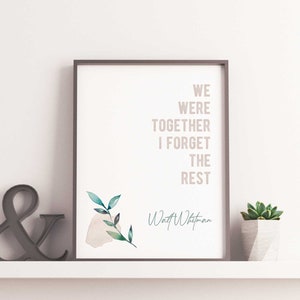 Walt Whitman - we were together - digital download