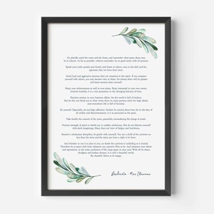 Max Ehrmann - Desiderata - stampa d'arte (incorniciata o senza cornice)