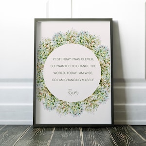 Rumi - Yesterday - art print (framed or unframed)