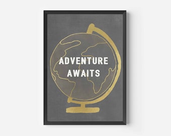 Adventure awaits - art print (framed or unframed)