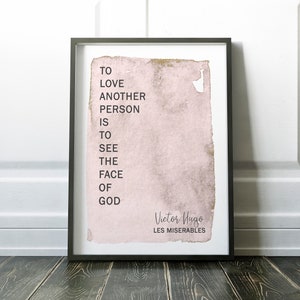 Victor Hugo Les Miserables - art print
