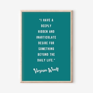 Virginia Woolf - something beyond the daily life - digital download