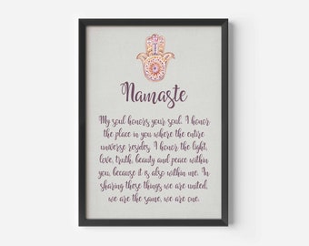 Namaste - framed or unframed art print