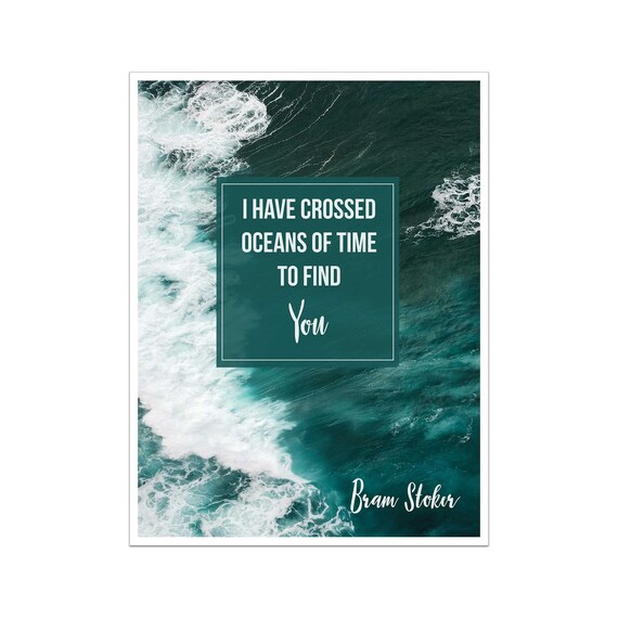 Bram Stoker Dracula Citation A Traverse Les Oceans Du Etsy Canada