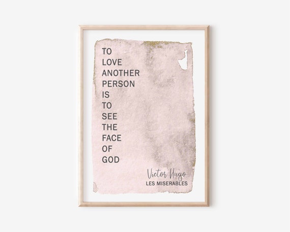 Victor Hugo Miserables amar a otra impresión - Etsy España