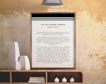 Abraham Lincoln - The Gettysburg address - digital download