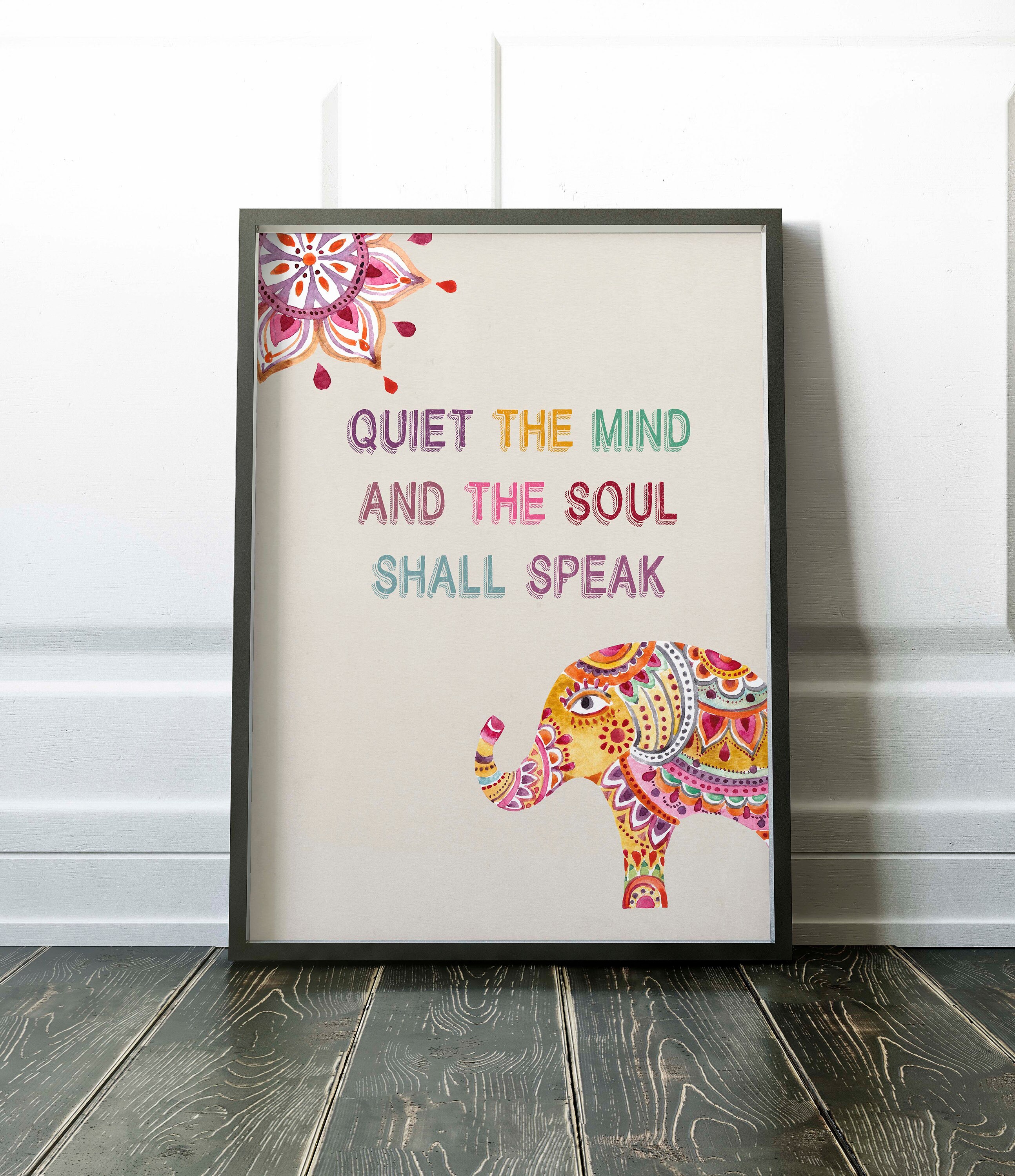 Quiet The Mind And The Soul Shall Speak Spiritual Art Etsy
