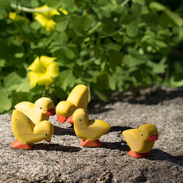 Baby Chick Waldorf Toy - Easter gift - small wooden chick - carved animal figurine (made to order)