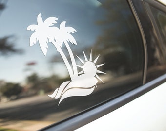 Palm Tree sunset vinyl decal