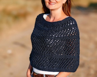 Poncho cape en laine Poncho pour femme Cape en laine Poncho en