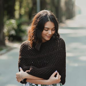 wool poncho, crochet poncho, wool capelet, crochet women poncho, knit poncho, crochet capelet