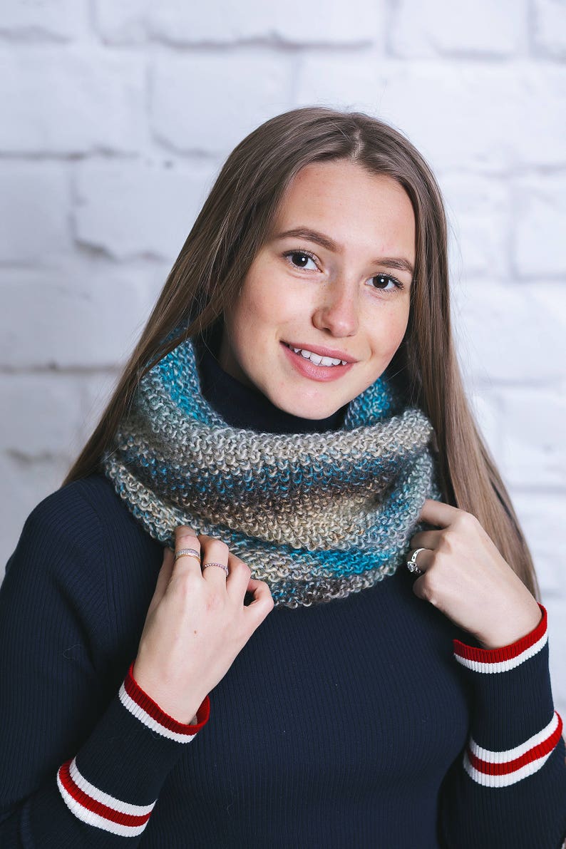 Gray cowl Hood cowl Snood scarf Scarf snood Neck warmer scarf Etsy