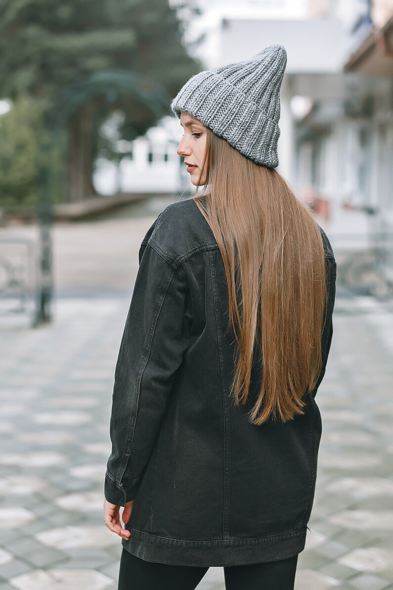 Gray winter hat Winter hat wool Beanie women gray Winter hat Etsy