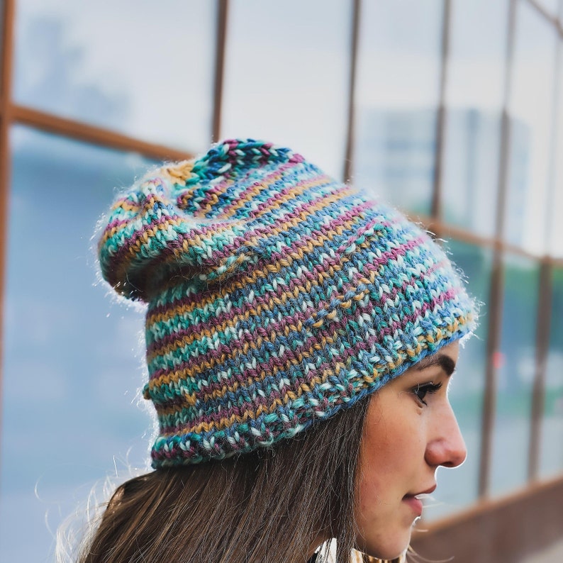 Womens hat Beanie hat Knit hats women Chunky knit hat Beanie womens Slouchy hat Winter hat Alpaca hat woman Crochet hat Colorful beanie