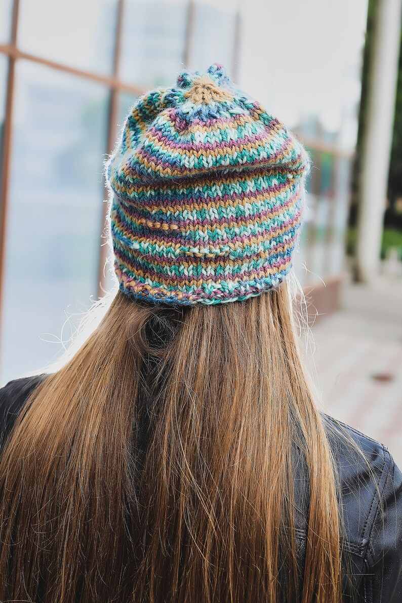 Womens hat Beanie hat Knit hats women Chunky knit hat Beanie womens Slouchy hat Winter hat Alpaca hat woman Crochet hat Colorful beanie