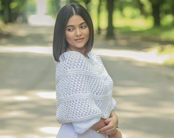 Cotton Bridal Wrap | Eco-Friendly Summer Wedding Cape