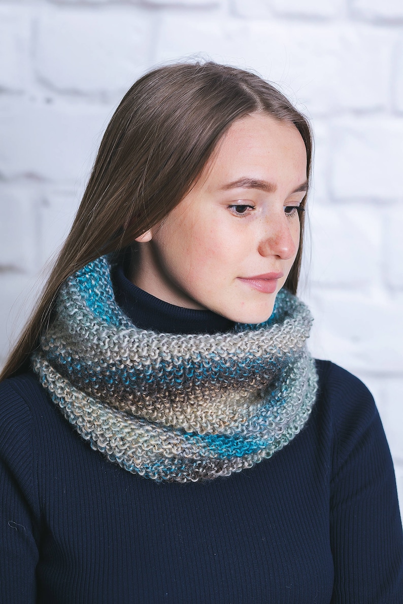 Gray cowl Hood cowl Snood scarf Scarf snood Neck warmer scarf Etsy