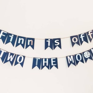 Second birthday decorations, two the moon banner, space decorations for birthday, space theme decor, astronaut decorations