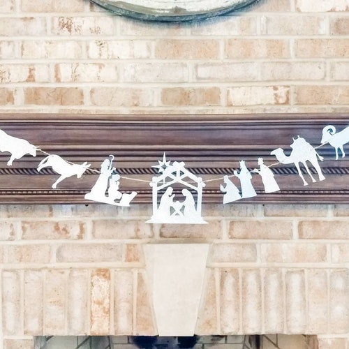Nativity Garland Etsy