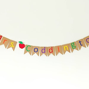 Teacher name banner, custom banner, Teacher gift, classroom decor, teacher decor, teacher appreciation, bulletin board ideas, classroom door