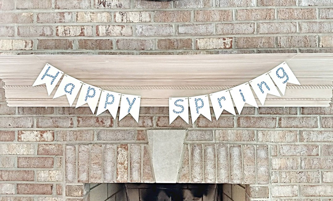 Sign Banner Spring Bed Spring Banner, Spring Decor, Spring Garland, Spring Sign, Happy Spring ...