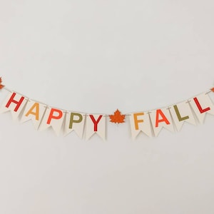 Happy fall banner, fall decor, mantle garland, fireplace banner, autumn decor, Happy Fall sign, Fall mantle sign,  Fall decorations