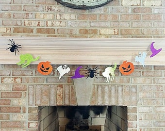 Halloween garland, halloween banner, pumpkin banner, halloween spider, halloween decor, halloween party, party decor, photo prop