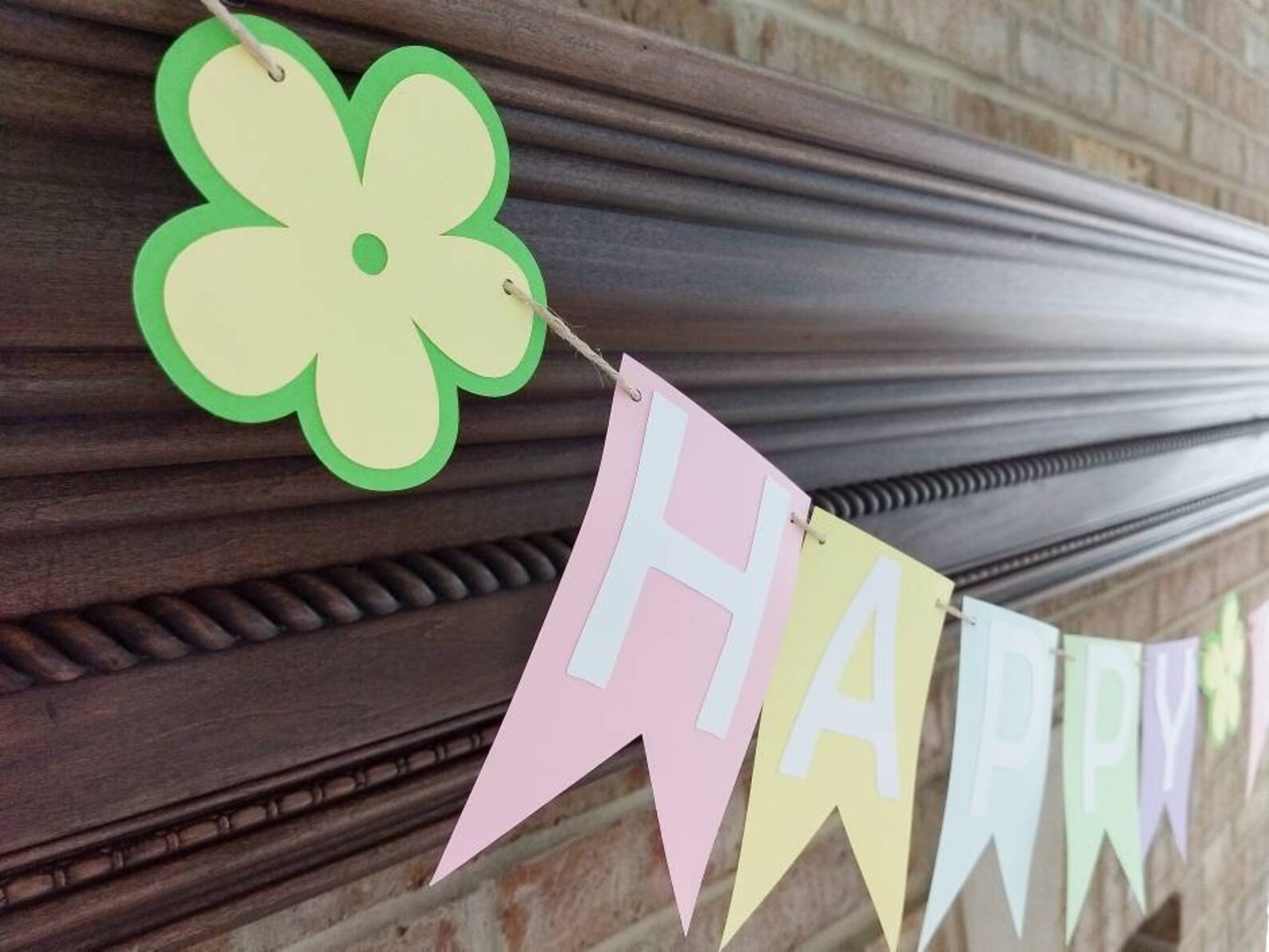 Spring Banner for Mantle Spring Garland Mantle Banner - Etsy