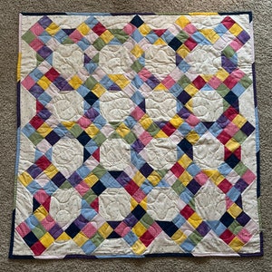 Colorful Quilted Throw