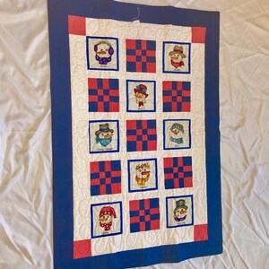 Snowman Quilted Throw