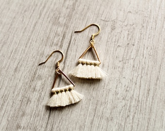 Mini Triangle Tassel Earrings