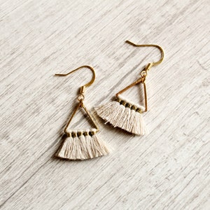 Mini Triangle Tassel Earrings image 7