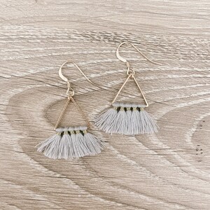 Mini Triangle Tassel Earrings image 10