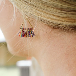 Mini Triangle Tassel Earrings image 2