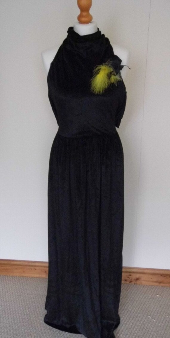 black halter neck maxi dress uk