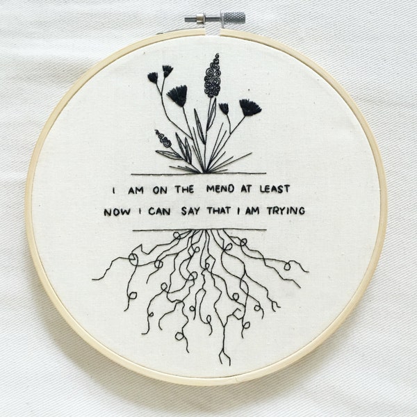 BRAND NEW - "sowing season" embroidery hoop!