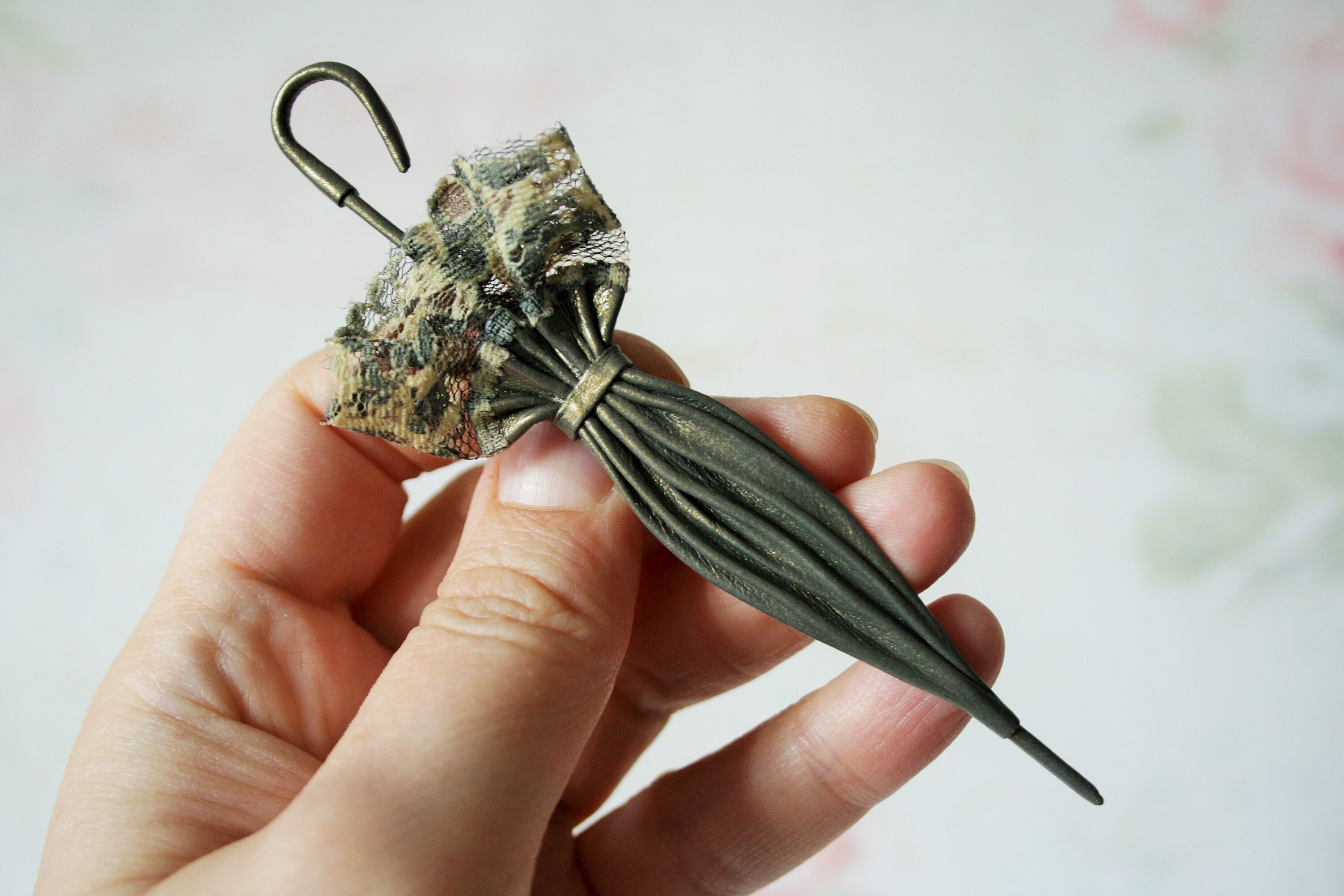 Leather lapel pin for woman greyolive leather brooch Etsy