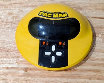 Vintage Tomytronic Pac-Man Handheld Game – 1980s Electronic Toy – Tested Working w/ Battery Cover