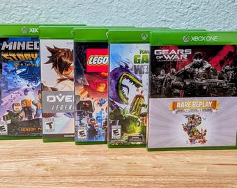 Xbox One Game Lot Bundle 5 Games - Gears of War Ultimate Edition Rare Replay Overwatch LEGO Movie Minecraft