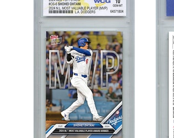 MLB-toppers voor 2024 nu Shohei Ohtani National League MVP-kaart #OS-6 N.L. Most Valuable Player Certified Gem Mint 10