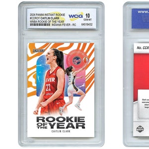 2024 WNBA Panini Caitlin CLARK Rookie of the Year Rookie Card #CCROY Gem-Mint 10: snel en gratis verzonden naar de VS