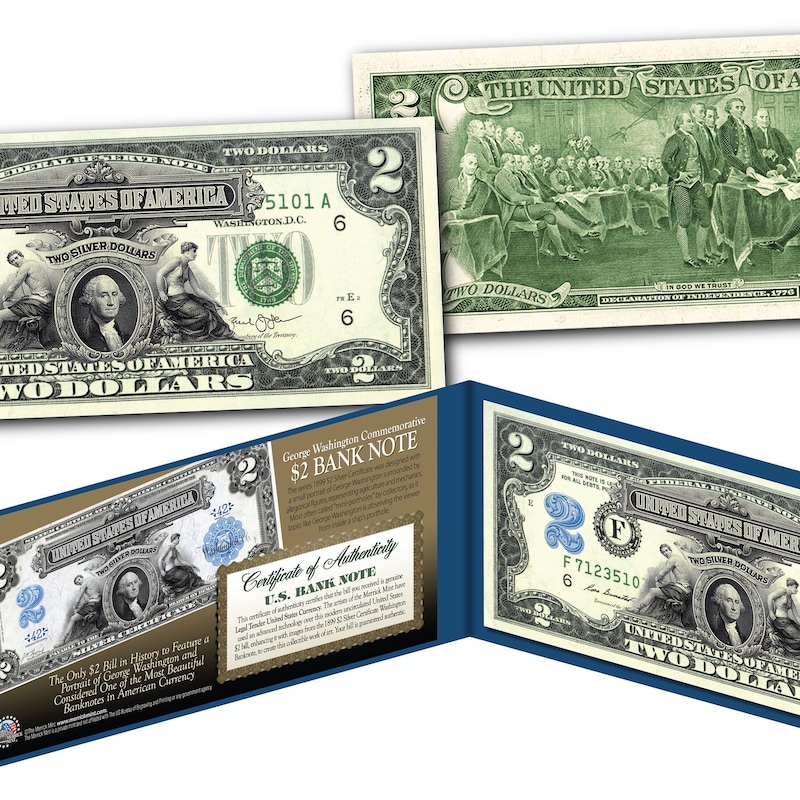 Silver Dollar Bill Etsy