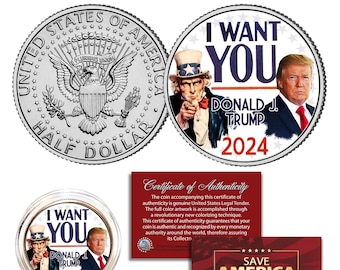 SIGNATURE Donald Trump 1 Oz Moneta Argento 1$ USA 2024 - Foto 7