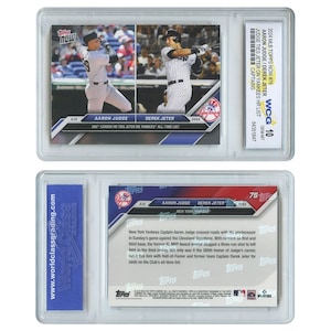 2024 Topps Now Aaron Judge / Derek Jeter Yankees Carte RH #76 CAPITAINES - Graded Gem Mint 10 - Livraison rapide gratuite aux États-Unis