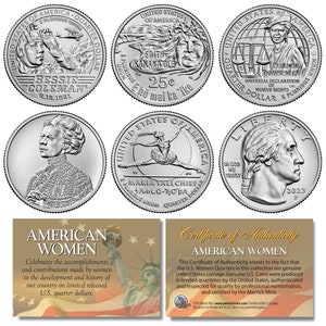 American Women 2023 Series U.S. Mint Quarters 5-Coin Set in Capsules - Choose P or D Mint