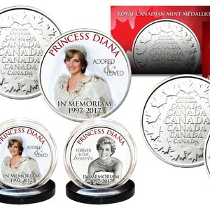 PRINCESS DIANA 1997-2017  *20th Anniversary* Royal Canadian Mint 2 Coin Set - WEDDING Edition