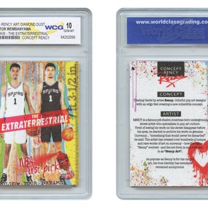 2023 VICTOR WEMBANYAMA Der Außerirdische Diamond Dust Rency Art Rookie GEM 10 - Fast Free Ship nach USA