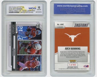 2025 Panini #AME Arch Manning Triple-Threat QB Texas Longhorns Card  - Graded Gem Mint 10